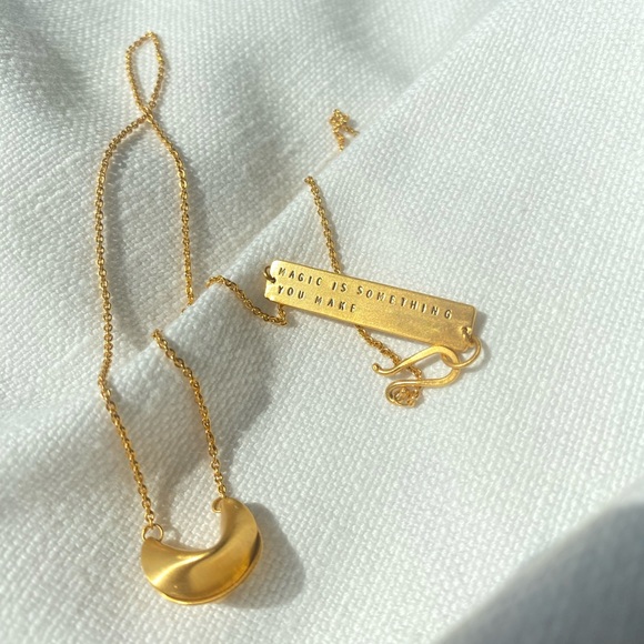 Fortune cookie necklace